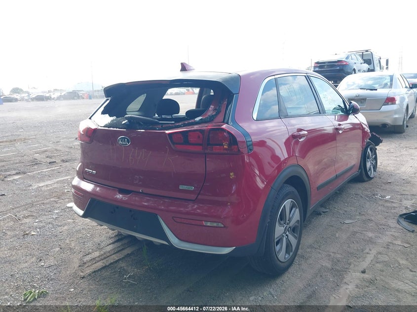 Vin: kndcb3lc9j5117644, lot: 46162984, kia niro fe 20184