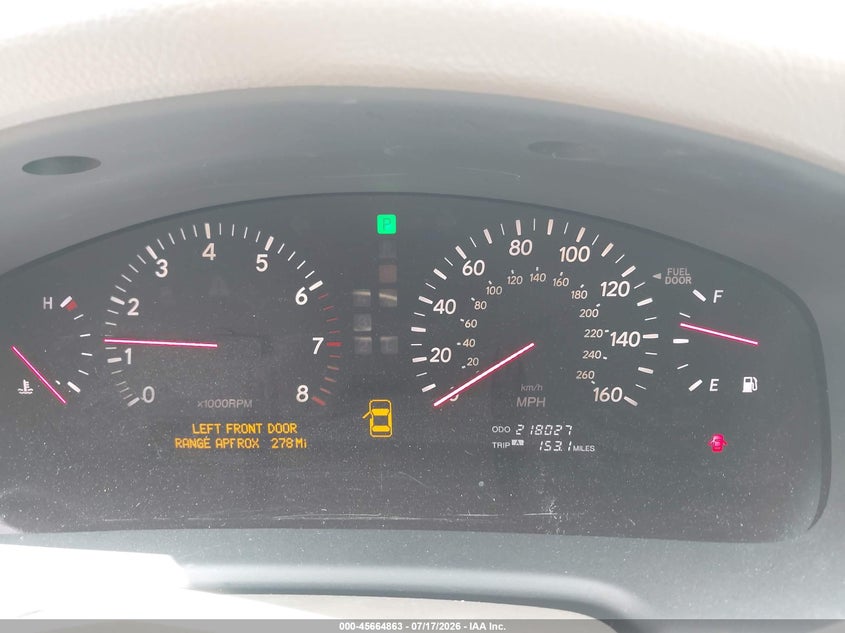 2001 Lexus Ls 430 VIN: JTHBN30F210050186 Lot: 45664863