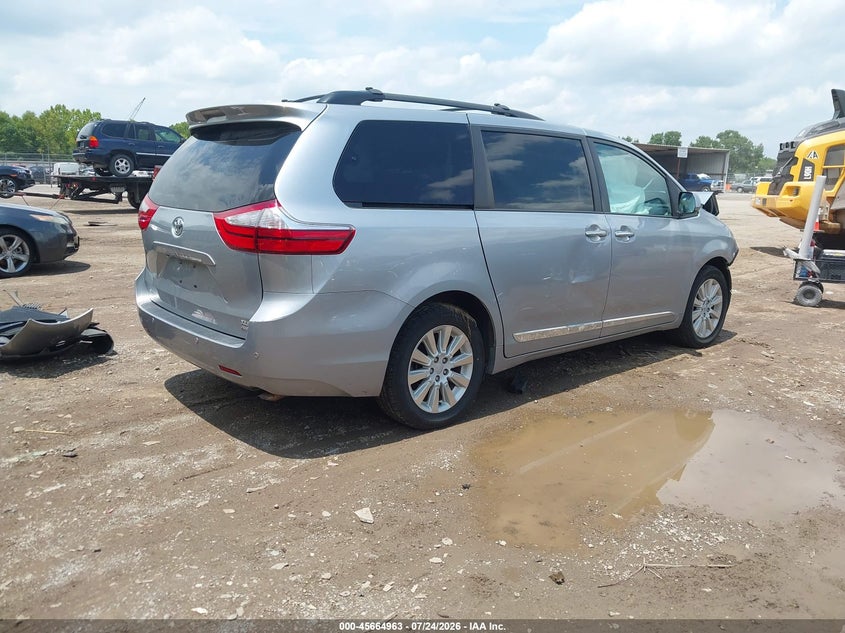 Vin: 5tddk3dcxfs125952, lot: 46163535, toyota sienna xle premium 7 passenger 20154