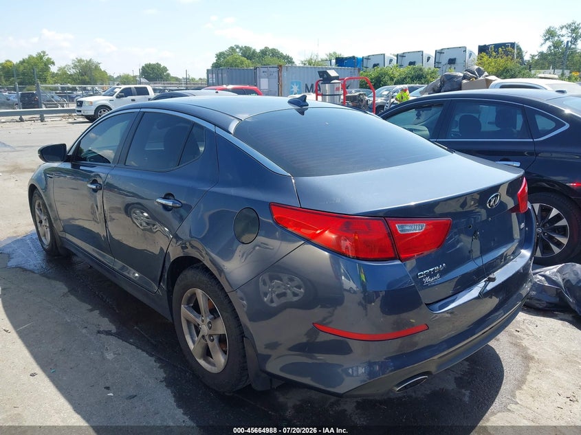 Vin: knagm4a79f5554233, lot: 46163560, kia optima lx 20153