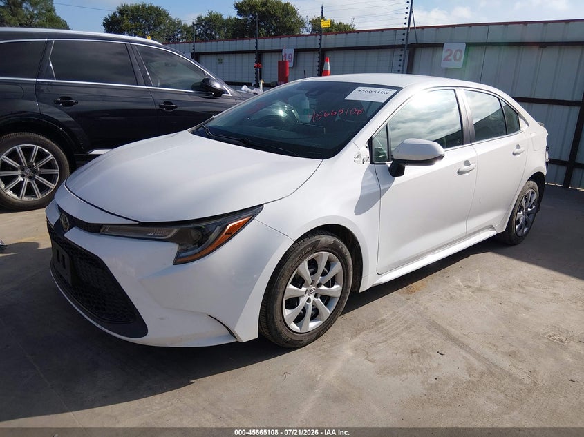 2020 Toyota Corolla, Удар сзади, IAAI, VIN 5YFEPRAEXLP095886 — фото 2
