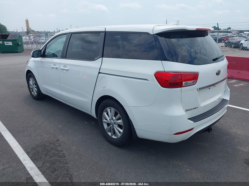 Vin: kndmb5c15h6307508, lot: 46163791, kia sedona lx 20173