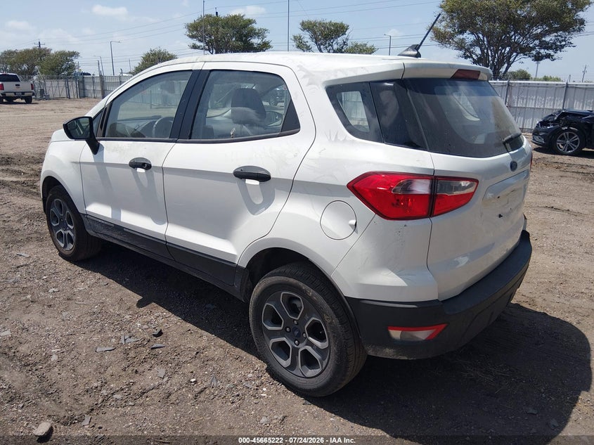 Vin: maj6s3fl8nc467007, lot: 46163796, ford ecosport s 20223