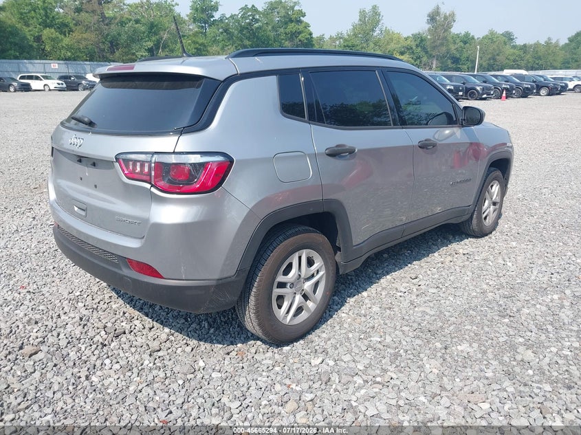 Vin: 3c4njcab3jt357844, lot: 46163866, jeep compass sport fwd 20184