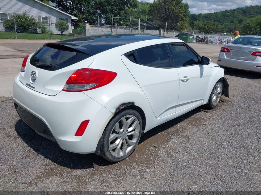 Vin: kmhtc6adxdu170238, lot: 46163992, hyundai veloster base w/black 20134