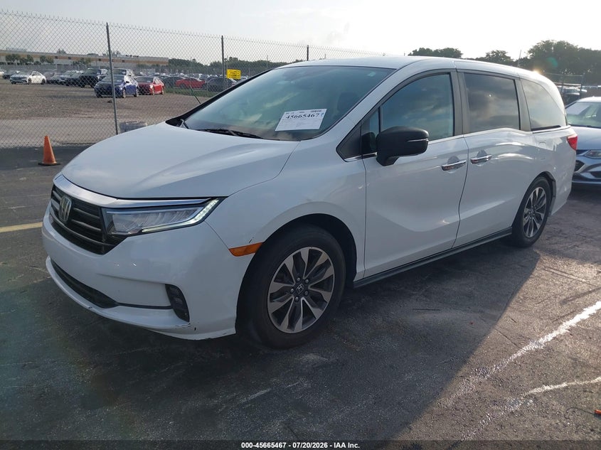 Vin: 5fnrl6h74mb015773, lot: 46164039, honda odyssey ex-l 20212