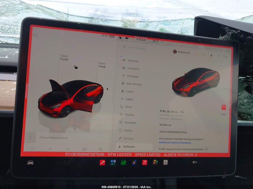 2022 Tesla Model 3 Long Range Dual Motor All-Wheel Drive VIN: 5YJ3E1EB5NF267545 Lot: 45665910