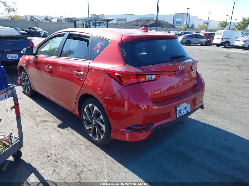 Vin: jtnkarje5gj503009, lot: 46164527, scion im 20163