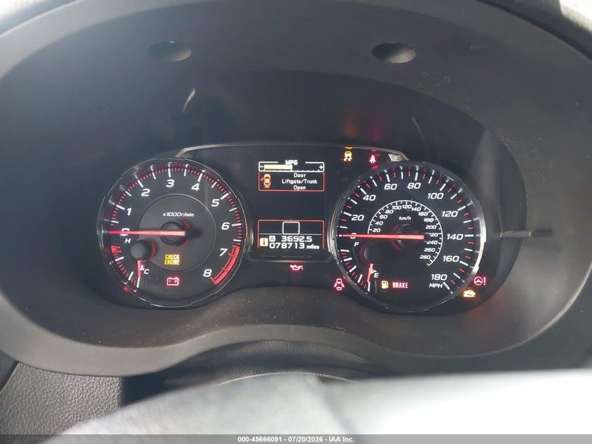 2018 Subaru Wrx VIN: JF1VA1A61J9817489 Lot: 45666091