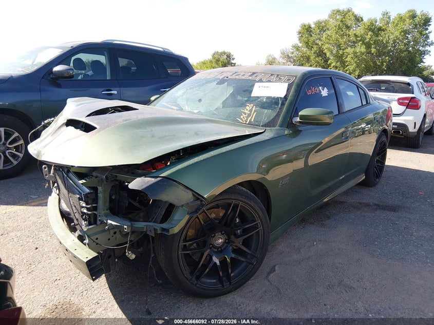 Vin: 2c3cdxgj3jh306376, lot: 46164664, dodge charger r/t scat pack rwd 20182