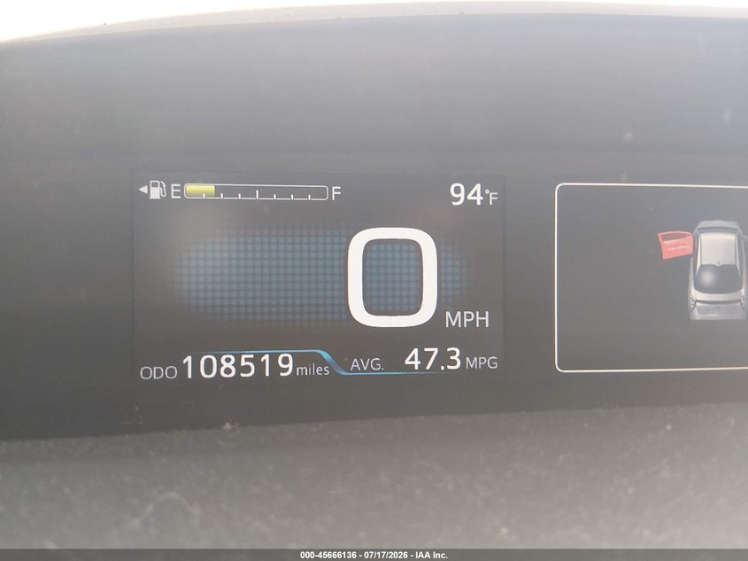 2016 TOYOTA PRIUS auction photo 7