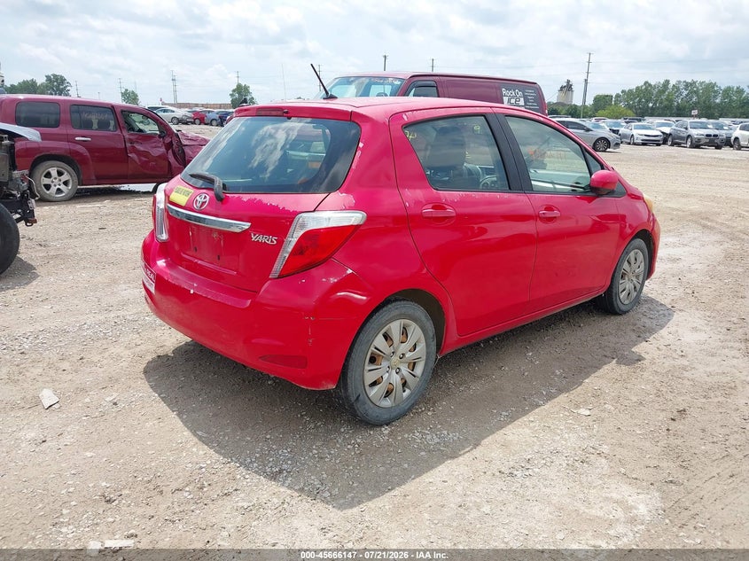 Vin: jtdktud37cd523072, lot: 46164719, toyota yaris l 20124