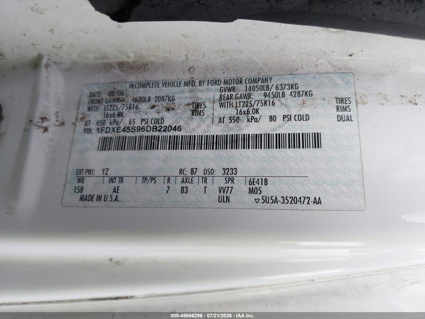 2006 FORD E-450 CUTAWAY auction photo 8