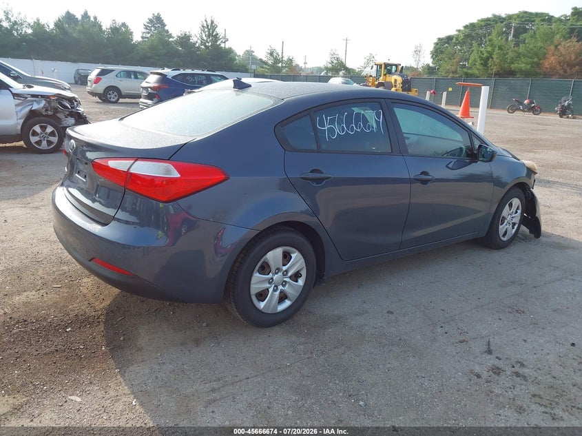 Vin: knafk4a62g5565827, lot: 46165246, kia forte lx 20164