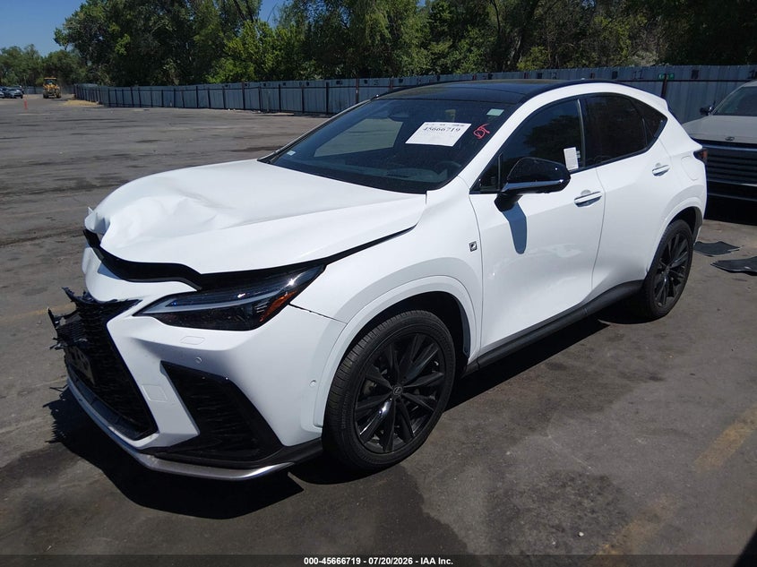 Vin: jtjkkcfz8t2096329, lot: 46165291, lexus nx 450h+ f sport handling 20262