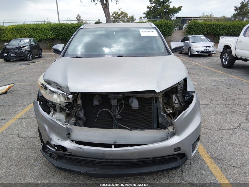 2014 Toyota Highlander Xle V6 VIN: 5TDKKRFH3ES013852 Lot: 45666992