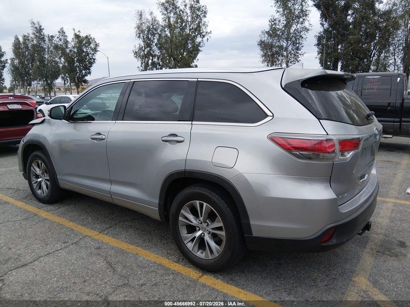 2014 Toyota Highlander Xle V6 VIN: 5TDKKRFH3ES013852 Lot: 45666992