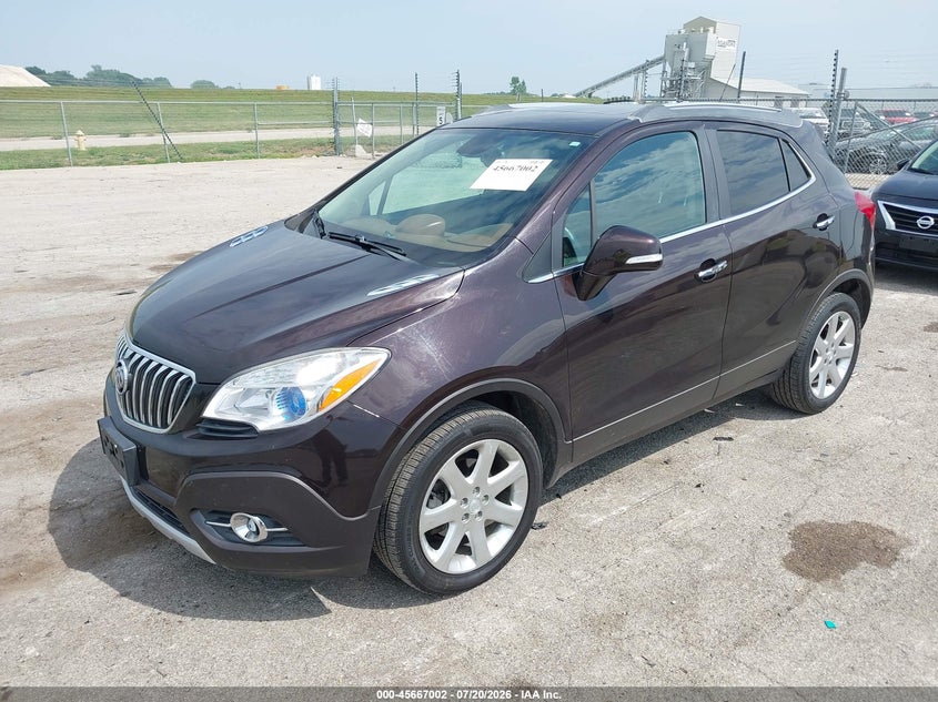 Vin: kl4cjgsb3fb207085, lot: 46165574, buick encore leather 20152