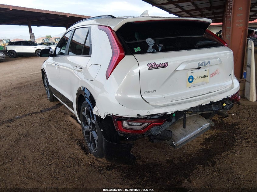 Vin: kndct3le7p5060383, lot: 46165692, kia niro sx touring 20233