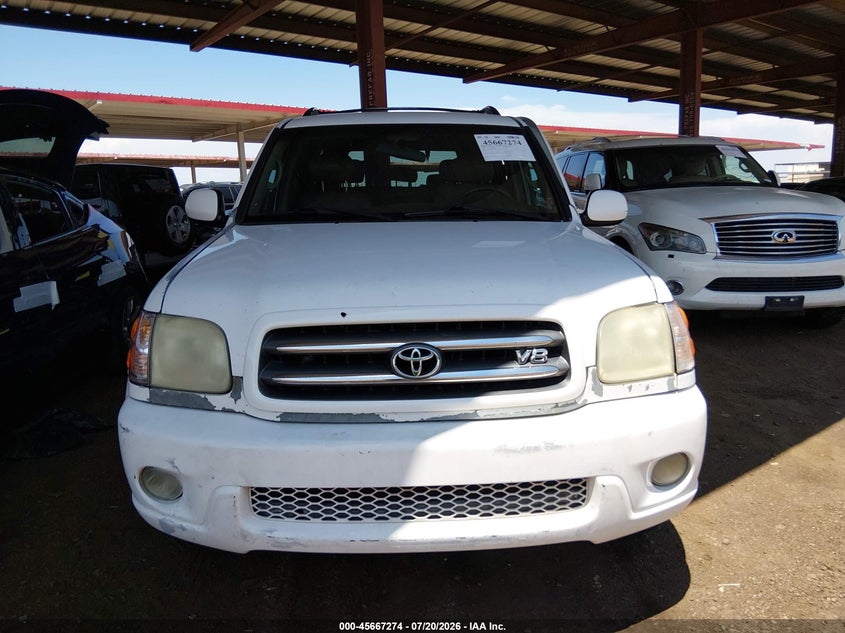 2001 Toyota Sequoia Limited V8 VIN: 5TDZT38A61S016019 Lot: 45667274