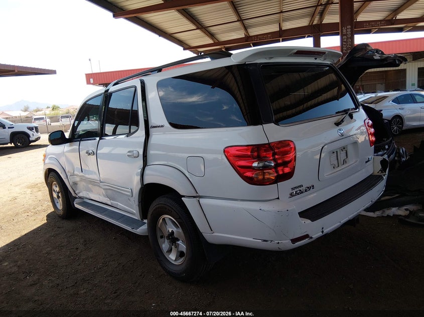2001 Toyota Sequoia Limited V8 VIN: 5TDZT38A61S016019 Lot: 45667274