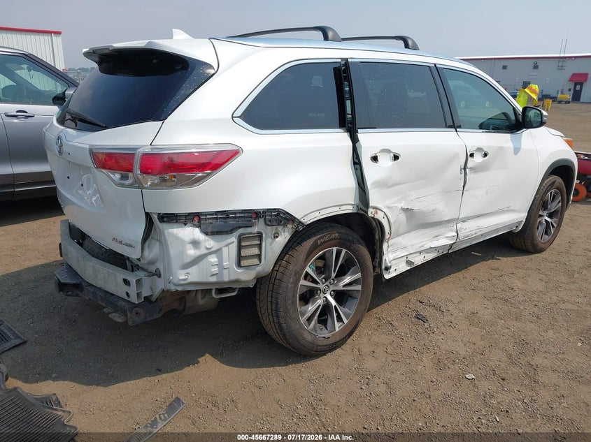 Vin: 5tdjkrfh1gs246014, lot: 46165861, toyota highlander xle v6 20164