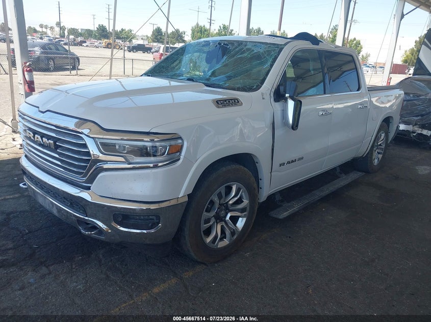 Vin: 1c6srfkt4ln299130, lot: 46166086, ram 1500 laramie longhorn  4x4 5'7 box 20202