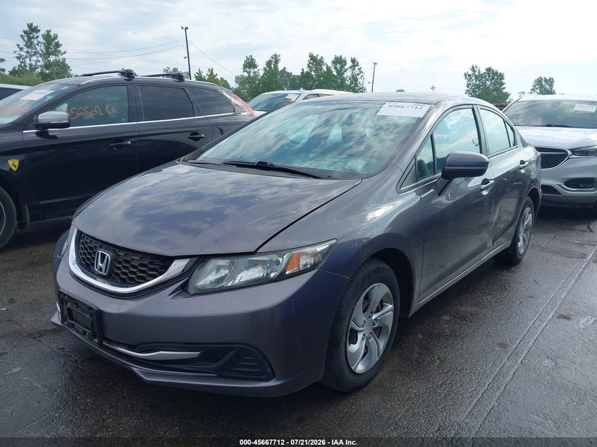 2015 Honda Civic, Normal Wear & Tear, IAAI, VIN 19XFB2F56FE082495 — photo 2