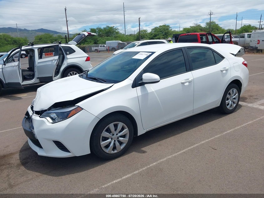 2014 Toyota Corolla, Front End, IAAI, VIN 5YFBURHE4EP011050 — photo 2