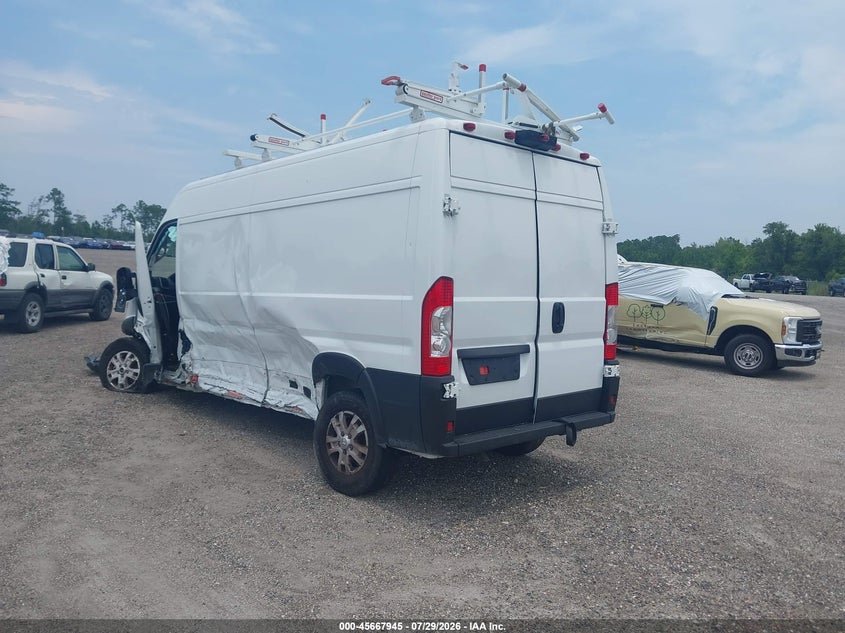 Vin: 3c6lrvdgxse554705, lot: 46166546, ram promaster 2500 slt+ high roof 159 wb 20253