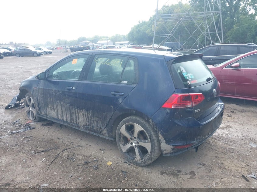 VOLKSWAGEN GOLF GTI 2016 VIN 3VW4T7AU9GM032386