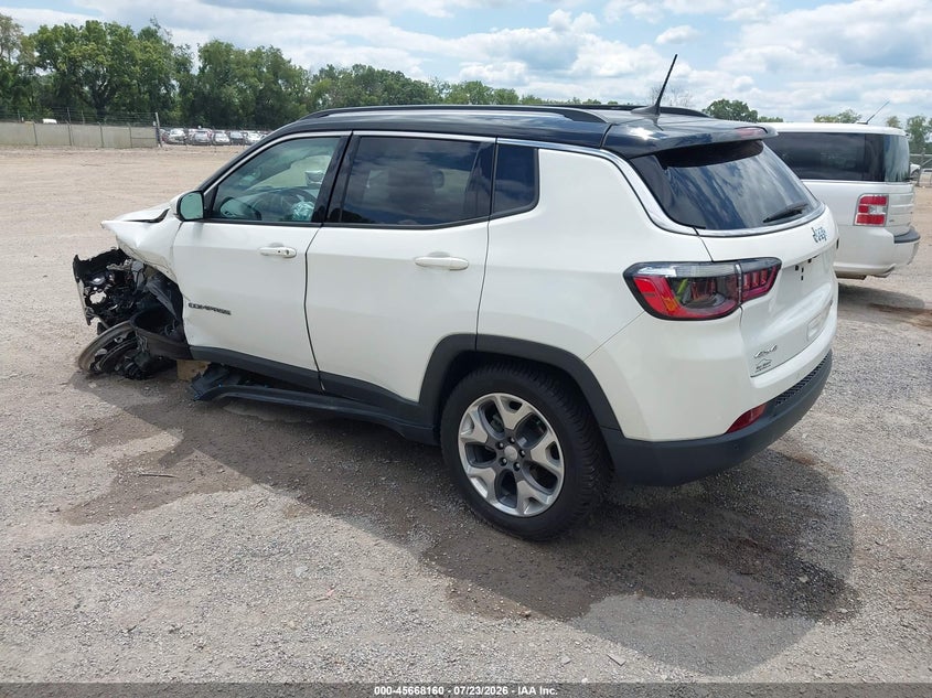 Vin: 3c4njdcb0mt535720, lot: 46166760, jeep compass limited 4x4 20213