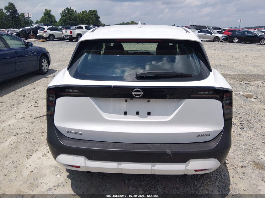 2025 Nissan Kicks S Intelligent Awd VIN: 3N8AP6BB0SL332502 Lot: 45668219