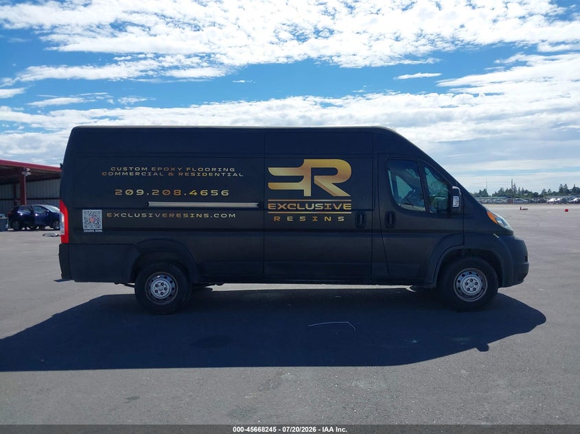 2022 Ram Promaster 3500 Cargo Van High Roof 159 Wb Ext VIN: 3C6MRVJGXNE136254 Lot: 45668245