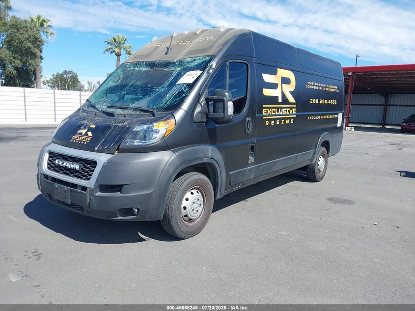2022 Ram Promaster 3500 Cargo Van High Roof 159 Wb Ext VIN: 3C6MRVJGXNE136254 Lot: 45668245