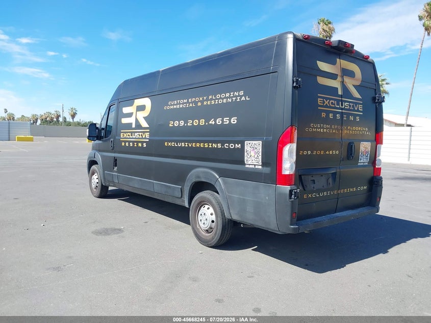 2022 Ram Promaster 3500 Cargo Van High Roof 159 Wb Ext VIN: 3C6MRVJGXNE136254 Lot: 45668245