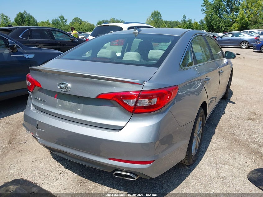 Vin: 5npe24afxfh002246, lot: 46166906, hyundai sonata se 20154