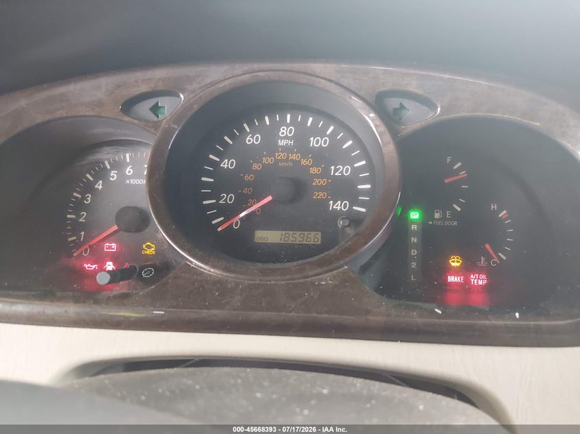 2001 Toyota Highlander V6 VIN: JTEHF21A810012298 Lot: 45668393