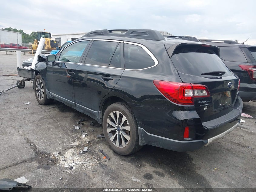 Vin: 4s4bsblc8f3276109, lot: 46167122, subaru outback 2.5i limited 20153