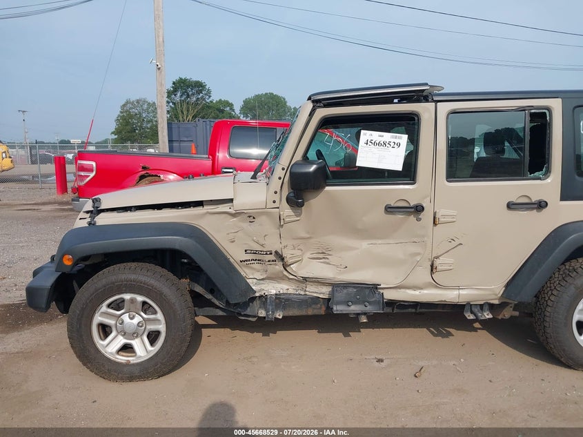 2016 Jeep Wrangler Unlimited Sport VIN: 1C4BJWDG1GL318301 Lot: 45668529