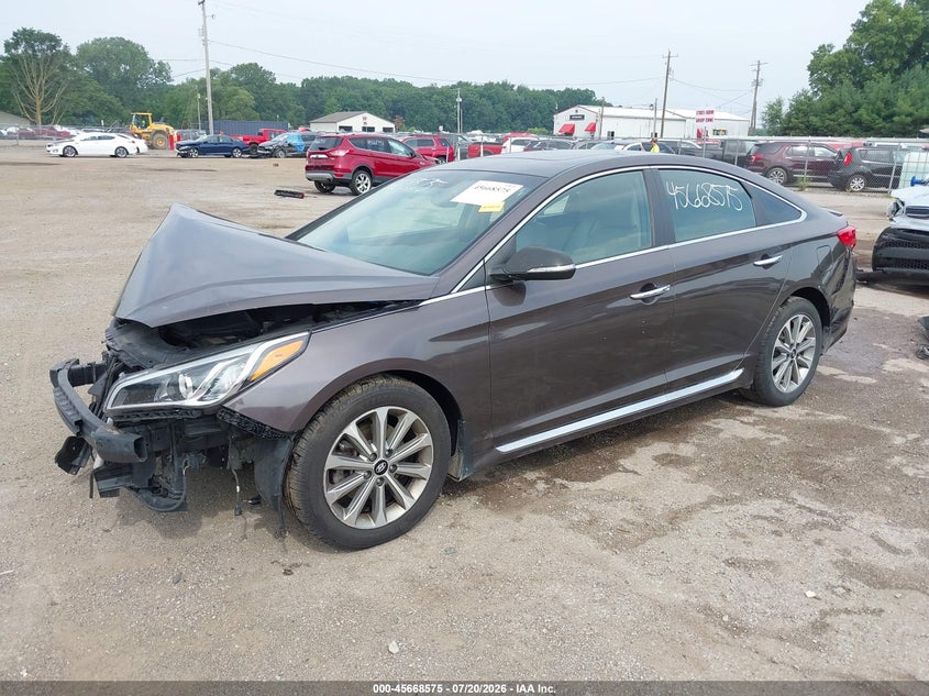 2017 Hyundai Sonata, Front End, IAAI, VIN 5NPE34AF3HH527634 — photo 2