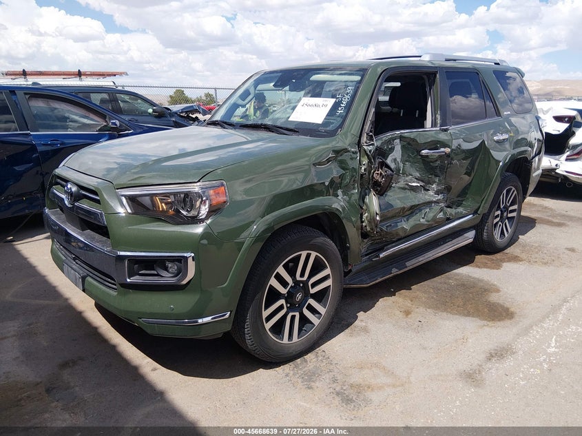 Vin: jteku5jr7n5972742, lot: 46167239, toyota 4runner limited 20222