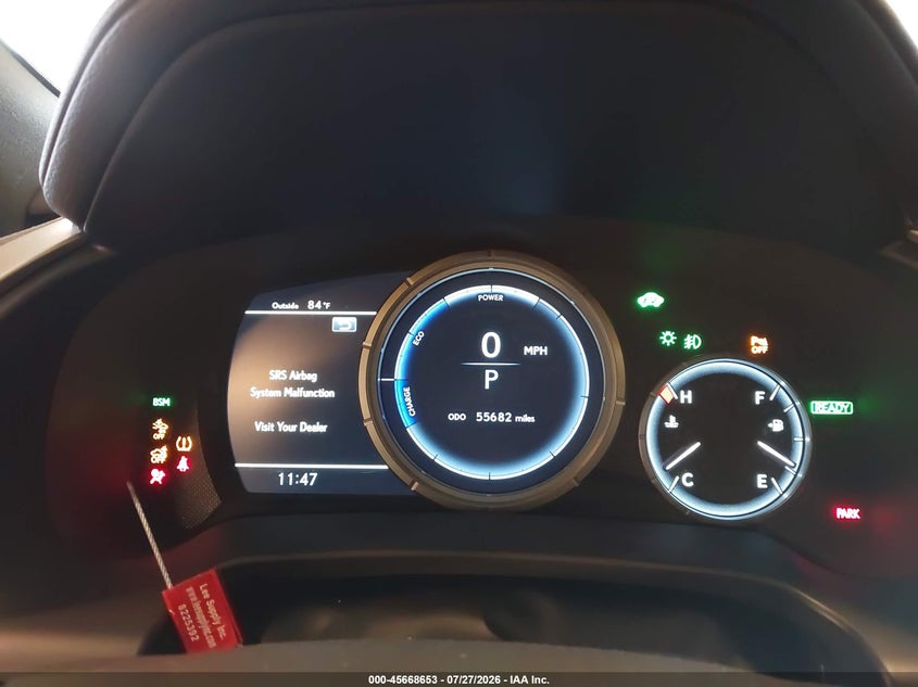 LEXUS RX 450H 2020 VIN 2T2YGMDA6LC051498
