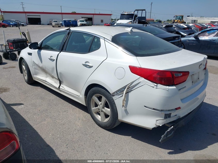 Vin: knagm4a71f5661728, lot: 46167285, kia optima lx 20153