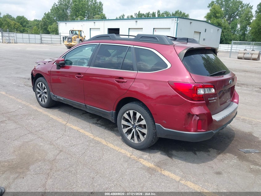 Vin: 4s4bsbnc9g3344206, lot: 46167620, subaru outback 2.5i limited 20163