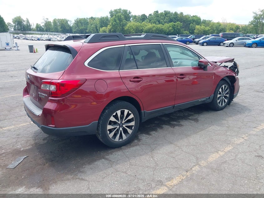Vin: 4s4bsbnc9g3344206, lot: 46167620, subaru outback 2.5i limited 20164