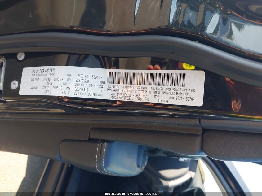 2016 Jeep Cherokee Limited VIN: 1C4PJMDS2GW181852 Lot: 45669030