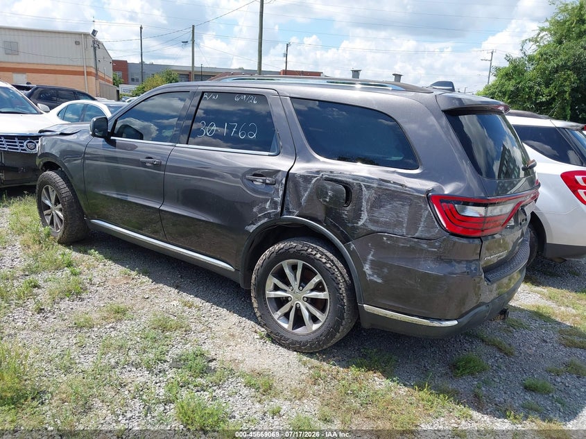Vin: 1c4rdjdg6gc301762, lot: 46167669, dodge durango limited 20163