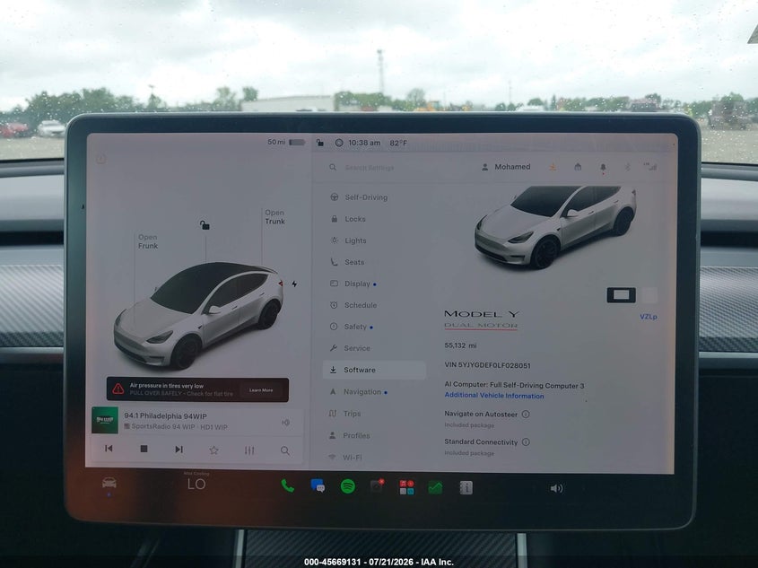 2020 Tesla Model Y Long Range Dual Motor All-Wheel Drive/Performance Dual Motor All-Wheel Drive VIN: 5YJYGDEF0LF028051 Lot: 45669131