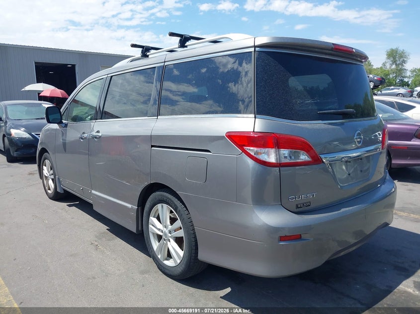 Vin: jn8ae2kpxc9046631, lot: 46167791, nissan quest sl 20123